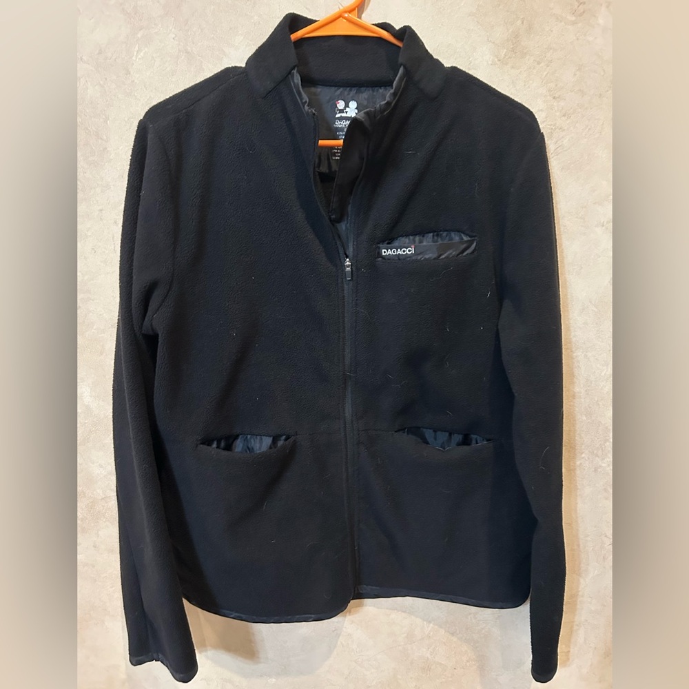 Dagacci Black Fleece Zip Jacket medium scrubs ready